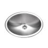 HOUZER CHT-1800-1 Opus 18 Inch Stainless Steel Drop-in Oval Bathroom Sink, Without Overflow, Cabinet Compatibility, Single Bowl, Satin Finish view 1