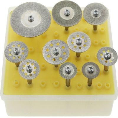 SE Grit 200 Mini Diamond Cut-Off Wheels with Mandrels (10 PC.) - DW10M