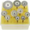 SE Grit 200 Mini Diamond Cut-Off Wheels with Mandrels (10 PC.) - DW10M view 1
