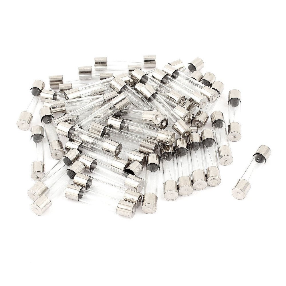 Copapa Glass Fuse Tubes 25 Amp 25 A 250V 50 Pcs 5mm x 20mm (25 Amp)