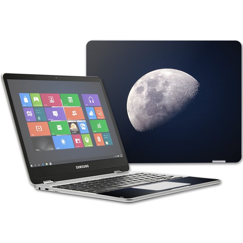 MightySkins Skin Compatible with Samsung Chromebook Plus 12.3"(2017 - Moon | Protective, Durable, and Unique Vinyl Decal wrap Cover | Easy to Apply, Remove, and Change Styles | Made in The USA