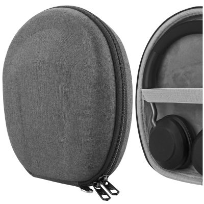 Geekria Shield Case Compatible with Jabra Evolve275, Evolve265, Evolve255, Evolve250, Evolve230 Case, Replacement Protective Hard Shell Travel Carrying Bag with Cable Storage (Grey)