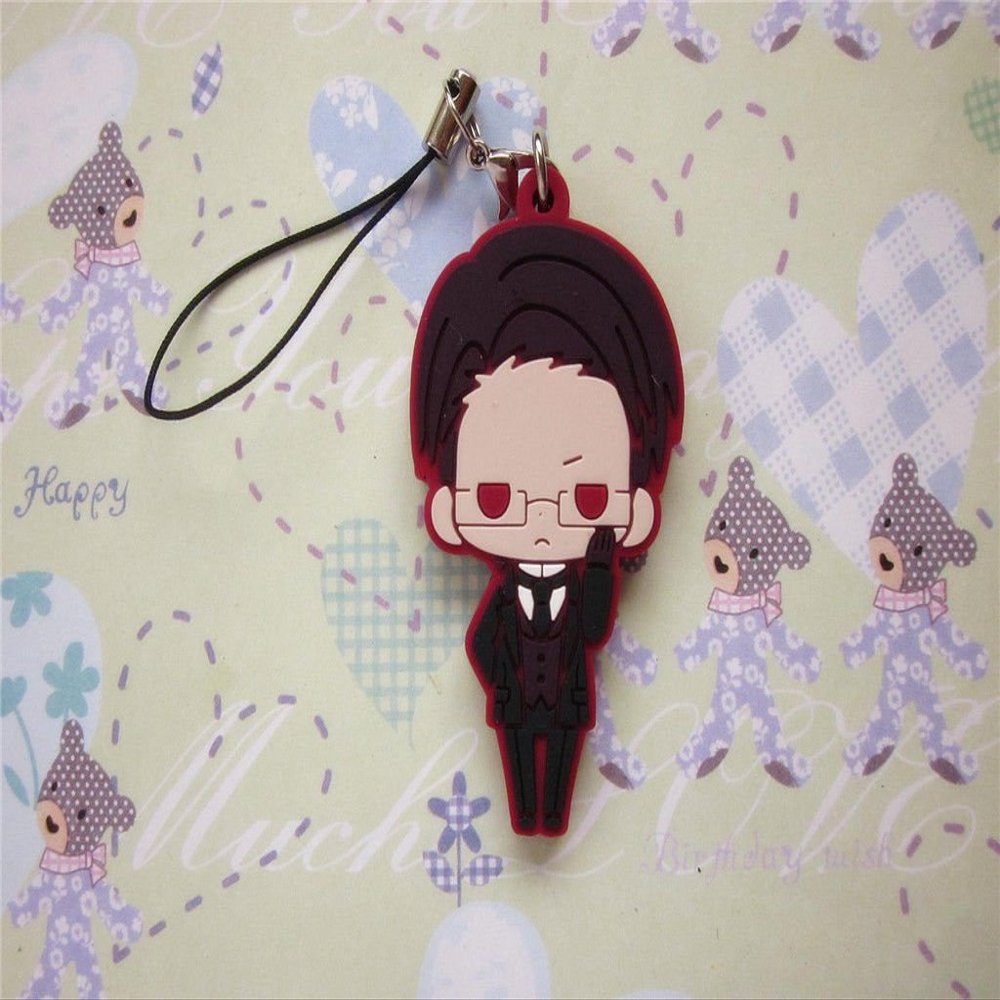 Black Butler Cosplay William T. Spears PVC Figure Cell Phone Strap Charm