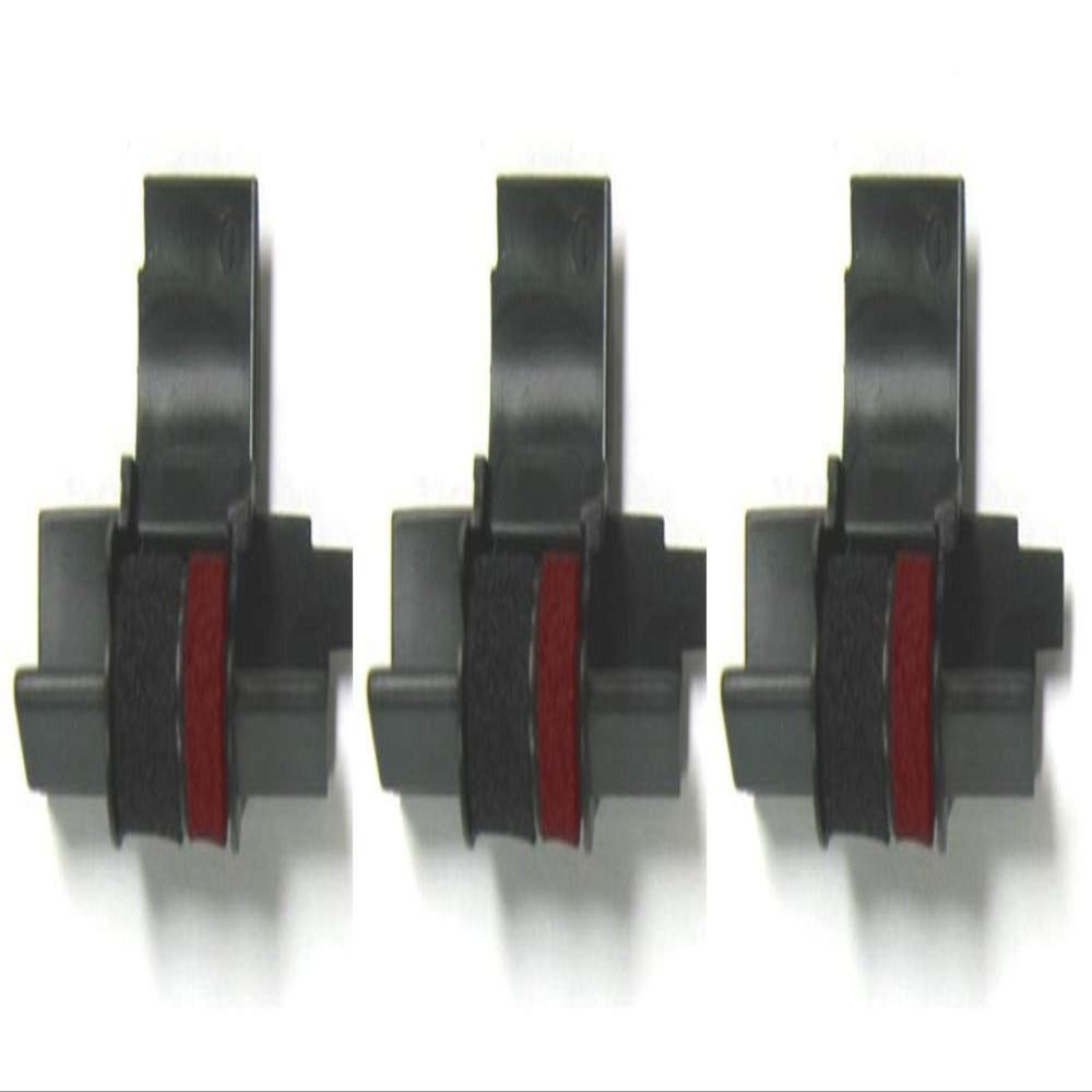 (3 Pack) Multi-Compatible IR-40T Black/Red Ink Replacement for Sharp EL-1801V EL-1750V Casio HR-170RC HR-200RC Canon P23-DHV-3 Catiga CP30A CP90A Victor 1208-2 and More