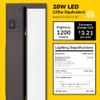 GETINLIGHT 40-Inch Swivel LED Under Cabinet Light, 3-CCT Selectable, Bronze view 2