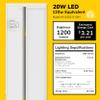 GETINLIGHT 40-Inch Swivel LED Under Cabinet Light, 3-CCT Selectable, White view 2