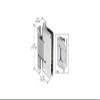 CRL PLY037CH Polished Chrome Plymouth Series Wall Mount 'H' Back Plate Hinge view 2
