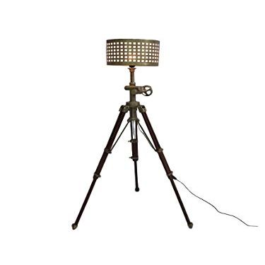 THOR INSTRUMENTS Adjustable Old Century Moden Tripod Floor Lamp with Shade Nautical Decor Rustic Vintage Home Decor Gifts