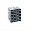 Quantum QIC-161GY Interlocking Gray Storage Cabinet with 16 Gray Drawers, 11.38-Inch by 11-3/4-Inch by 11-Inch view 1