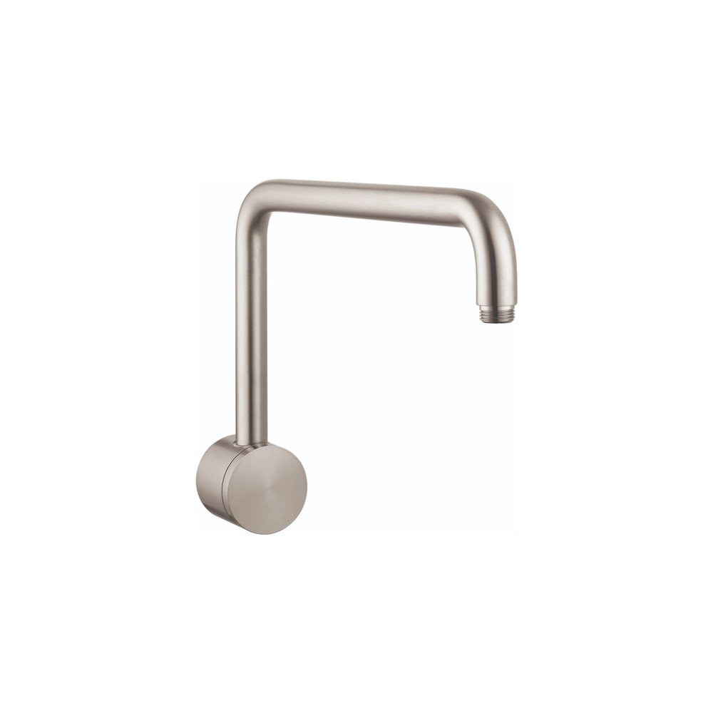 hansgrohe Raindance Raised Height 16-inch Modern Rotating Showerarm in Brushed Nickel, for Wall Mount Showerhead, 06476820