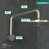 hansgrohe Raindance Raised Height 16-inch Modern Rotating Showerarm in Brushed Nickel, for Wall Mount Showerhead, 06476820 view 3