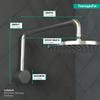 hansgrohe Raindance Raised Height 16-inch Modern Rotating Showerarm in Chrome, for Wall Mount Showerhead, 06476000 view 3