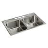 STERLING, a KOHLER Company STERLING 11402-3-NA Southhaven Top-mount Double Equal Bowl Kitchen Sink, Stainless Steel, 8.00 x 22.00 x 33.00 inches view 1
