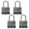 Master Lock 3SSQ Stainless Steel Outdoor Padlock with Key, 4 Pack Keyed-Alike view 1
