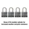 Master Lock 3SSQ Stainless Steel Outdoor Padlock with Key, 4 Pack Keyed-Alike view 4