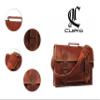 18 Inch Vintage Handmade Leather Travel Messenger Office Crossbody Bag Laptop Briefcase Computer College Satchel Bag For Men And Women view 2