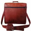 18 Inch Vintage Handmade Leather Travel Messenger Office Crossbody Bag Laptop Briefcase Computer College Satchel Bag For Men And Women view 3