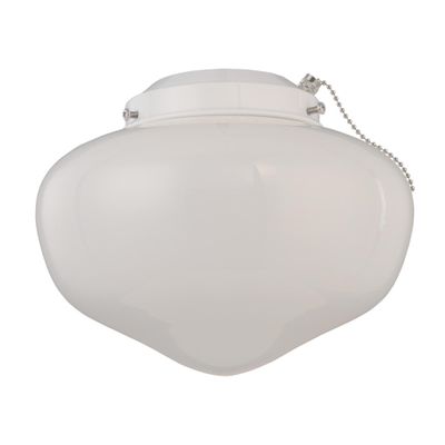 Westinghouse 7785300 LED Schoolhouse Indoor/Outdoor Ceiling Fan Light Kit, White Finish with White Opal Glass