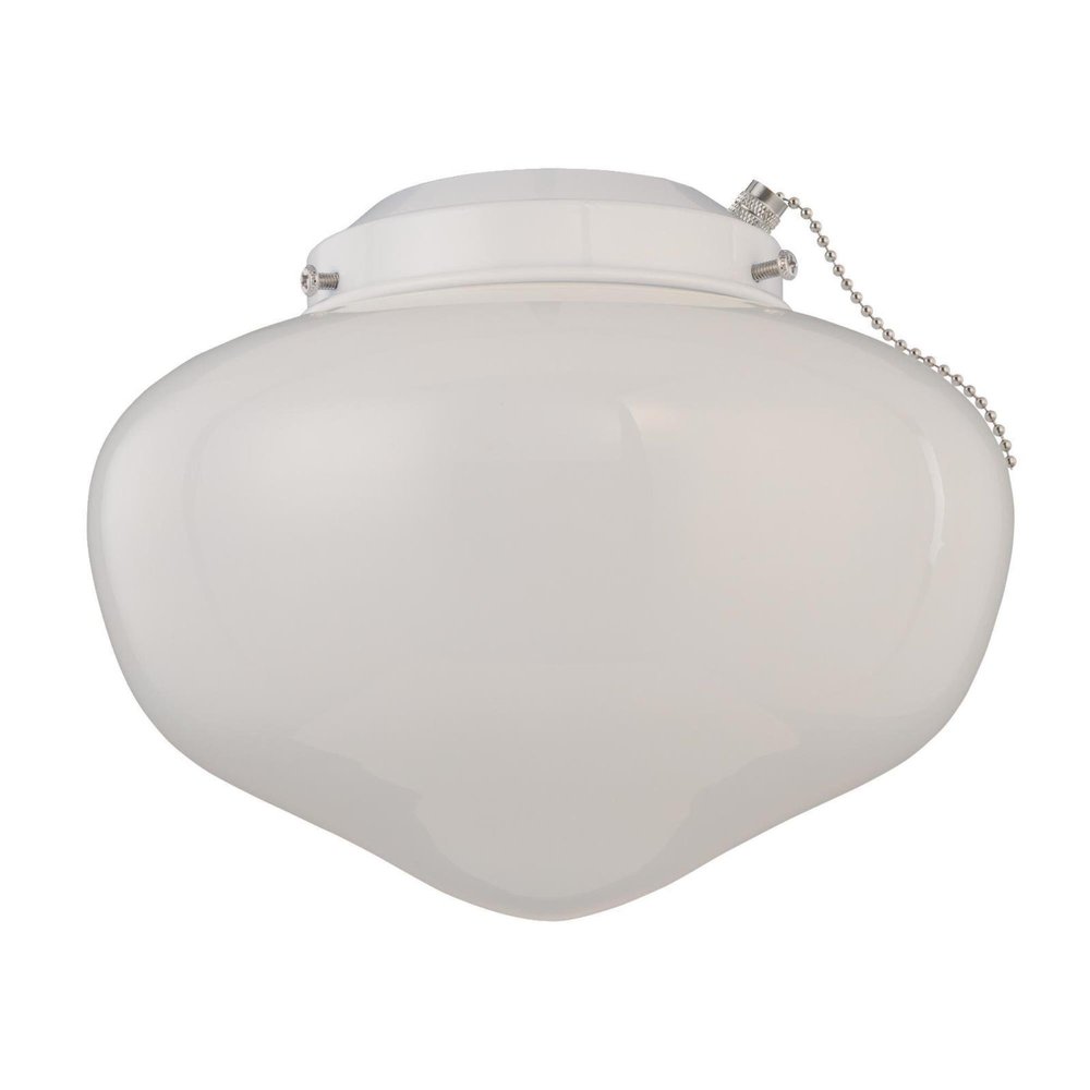 Westinghouse 7785300 LED Schoolhouse Indoor/Outdoor Ceiling Fan Light Kit, White Finish with White Opal Glass
