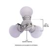 7784500 Three-Light LED Cluster Ceiling Fan Light Kit, Polished Brass Finish with Frosted Ribbed Glass view 2