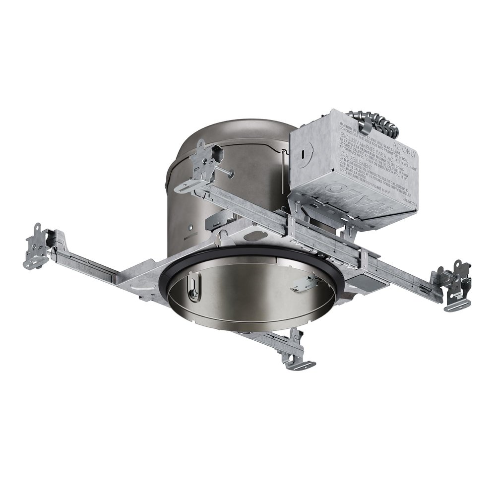 H27 6 in. Aluminum Recessed Lighting Housing for New Construction Shallow Ceiling, Insulation Contact, Air-Tite
