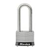 Master Lock 2in (51mm) Wide Laminated Stainless Steel Pin Tumbler Padlock with 2-1/2in (64mm) Shackle 5SSKADLJ view 1