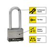 Master Lock 2in (51mm) Wide Laminated Stainless Steel Pin Tumbler Padlock with 2-1/2in (64mm) Shackle 5SSKADLJ view 2