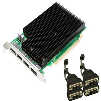 NVIDIA Quadro NVS 450 by PNY 512MB GDDR3 PCI Express Gen 2 x16 Quad DisplayPort or DVI-D SL Professional Business Graphics Board, VCQ450NVS-X16-DVI-PB