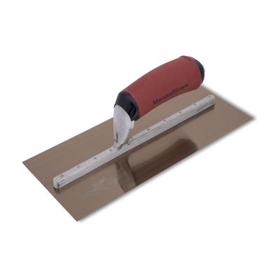 MARSHALLTOWN Golden Stainless Steel Finishing Trowel, 5 x 14 Inch Concrete, Masonry and Drywall Finishing Tool, Made in the USA, MXS4GSD