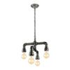 NIUYAO Antique Industrial Wrought Iron Pendant Chandelier Lighting Vintage Steampunk Water Pipe Retro Loft Hanging Lamp Fixture Rustic Lighting,Antique Brass Finish 416387 view 2