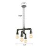 NIUYAO Antique Industrial Wrought Iron Pendant Chandelier Lighting Vintage Steampunk Water Pipe Retro Loft Hanging Lamp Fixture Rustic Lighting,Antique Brass Finish 416387 view 4