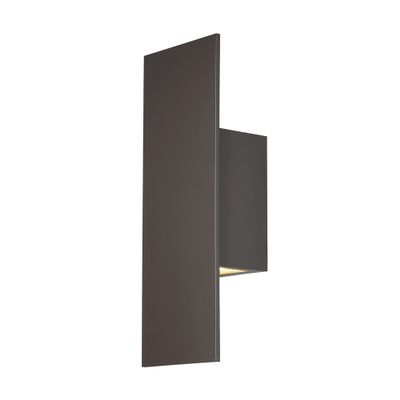 WAC Lighting dweLED, Icon 14in LED Indoor and Outdoor Wall Light 3000K in Bronze