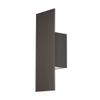 WAC Lighting dweLED, Icon 14in LED Indoor and Outdoor Wall Light 3000K in Bronze view 1