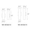 WAC Lighting dweLED, Caliber Up or Down LED Indoor and Outdoor Wall Light 3000K in Black view 2