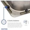 Dayton DSE125221 Single Bowl Top Mount Stainless Steel Sink view 4