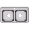 Elkay Dayton D233191 Equal Double Bowl Drop-in Stainless Steel Sink 33 x 19 x 6.4375" view 1