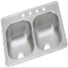 Dayton DD233223 Equal Double Bowl Drop-in Stainless Steel Sink view 1