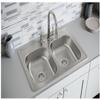 Dayton DD233223 Equal Double Bowl Drop-in Stainless Steel Sink view 2