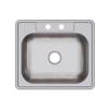 Elkay D125222 22 Gauge Stainless Steel Single Bowl Top Mount Kitchen Sink, 25 x 22 x 6.5625" view 1