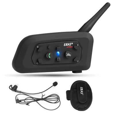 EJEAS V6C Professional Football Referee Bluetooth Intercom, 2 People Wireless Bluetooth Headset with Running Armband for Soccer Hockey Rugby Sports (1 Pack)