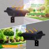 UniqueFire Outdoor Solar Gutter Lights, 40 LEDs Outdoor Solar Fence Lights Outdoor Waterproof Security Lamps for Eaves Garden Landscape Walkway (6, Black, Warm White) view 2