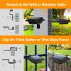 UniqueFire Outdoor Solar Gutter Lights, 40 LEDs Outdoor Solar Fence Lights Outdoor Waterproof Security Lamps for Eaves Garden Landscape Walkway (6, Black, Warm White) view 3