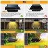 UniqueFire Outdoor Solar Gutter Lights, 40 LEDs Outdoor Solar Fence Lights Outdoor Waterproof Security Lamps for Eaves Garden Landscape Walkway (6, Black, Warm White) view 4