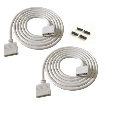 HUALAND 2PCS 1M 3.28ft 5 Color RGBW Extension Cable LED Strip Connector Extension Cable Cord Wire 5 Pin LED Connector for SMD 5050 3528 2835 RGBW LED Light Strip (2PCS)