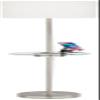 360 Lighting Caper 60 1/2" Tall Nickel Tray Table USB and Outlet Floor Lamp view 3
