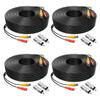 ABLEGRID 4 Pack 100ft bnc Video Power Cable Security Camera Cable Wire Cord for CCTV dvr Surveillance System (Included 2X BNC to RCA connectors with Each Cable) view 1