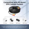 ABLEGRID 4 Pack 100ft bnc Video Power Cable Security Camera Cable Wire Cord for CCTV dvr Surveillance System (Included 2X BNC to RCA connectors with Each Cable) view 2
