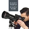 Celestron Travel Scope 70 Portable Refractor Telescope  70mm Aperture, Fully-Coated Glass Optics  Includes Tripod, Backpack & Software  Ideal for Beginners & Travel view 3