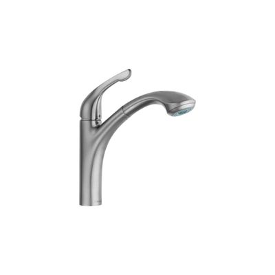 hansgrohe Allegro E Stainless Steel Single-Handle Kitchen Faucet, Kitchen Faucets with Pull Out Sprayer, Faucet for Kitchen Sink, Stainless Steel Optic 04076860, 12.6" Height