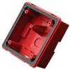 Wheelock WPBB-R Weather Resistant Back-Box, Red For use with Mounting ASWP Horn Strobes, Outdoor USE/Weatherproof, Includes WEEP Hole and Plug view 1